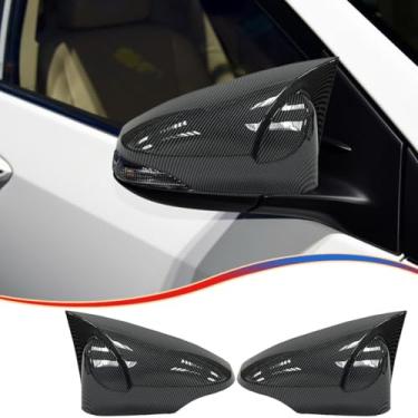 Imagem de MUXEE Capa de espelho retrovisor lateral para Toyota Corolla 2014-2019, C-HR 2018-2021, Avalon 2013-2018, Venza 2013-2016, Prius 2012-2018 Capa de caixa de sinal de seta de fibra de carbono (com slot