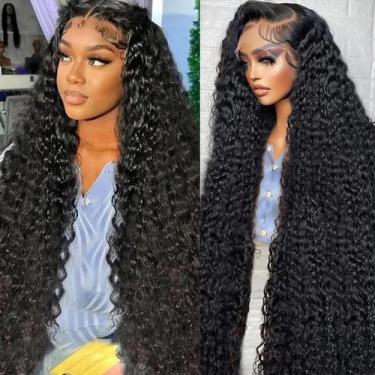 Imagem de Peruca Hoyrhra Deep Wave 13x4 em renda frontal 200% densidade 66cm