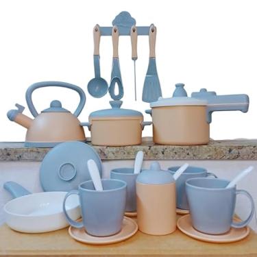 Imagem de Kit Panelinhas Jogo de Chá e Utensilios de Brinquedo - 24 Peças