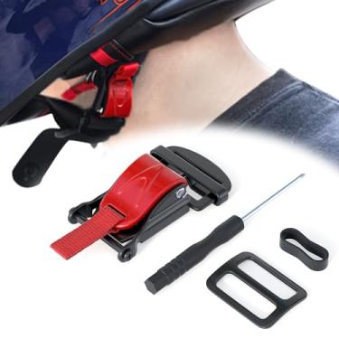 Imagem de JAGASOL Kit de fivela de liberação rápida para capacete de motocicleta, acessórios de capacete de motocicleta de metal, alça de queixo substitui capacetes de anel D de até 2,5 cm, adequado para