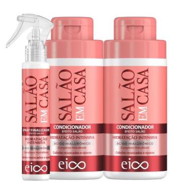 Imagem de Eico Salão em Casa Hidratação Intensiva Sh e Cond 850ml + Spray 120ml