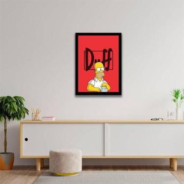 Imagem de Quadro Decorativo Duff Beer Homer Simpsons 45x34cm - Quadros On-Line