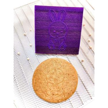 Imagem de B15 carimbo para biscoitos confeitaria artesanato bosque coelho - conf