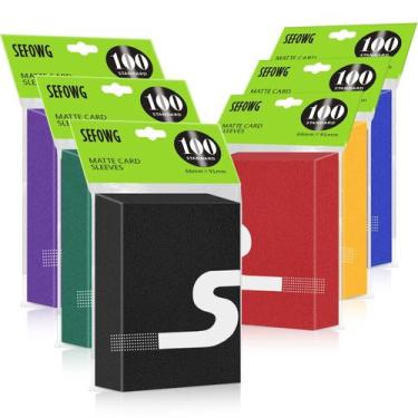 Imagem de Capas de cartão SEFOWG 600ct Matte 6 cores para cartões MTG TCG