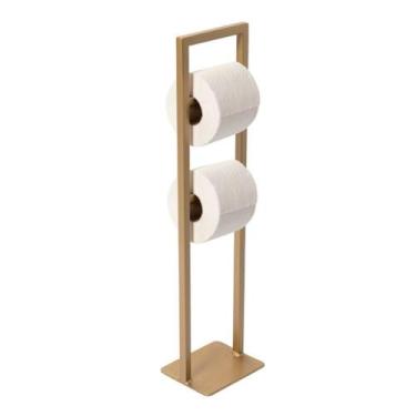 Imagem de Porta Papel Higiênico Estilo Industrial Dourado - Distinto Decor