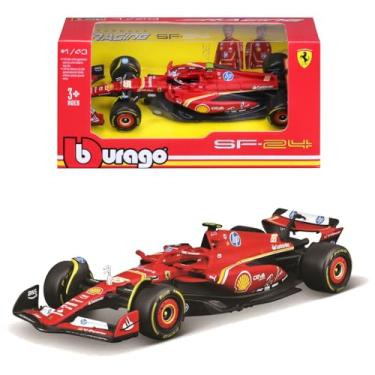 Imagem de Bburago 1/43 - SF-24 for Scuderia Ferrari F1 Team SF24 Signature Die cast Adults Model Car Display F1 GP 2024 Collection - #55 Carlos Sainz