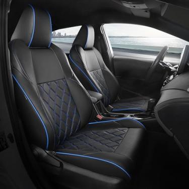 Imagem de FREESOO Capas de assento Toyota Corolla 2020-2025 SE/SE Apex Nightshade & 2023-2025 XSE e 2025 FX, capas de assento de carro personalizadas, capa de assento de carro de couro, capas de assento