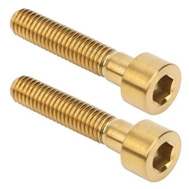 Imagem de Domary Liga de Titânio M6x30mm para Parafusos de Holonete de Bicicleta, Alta Resistência, Leve, Reutilizável, para Bicicletas de Montanha na Estrada (Ouro)