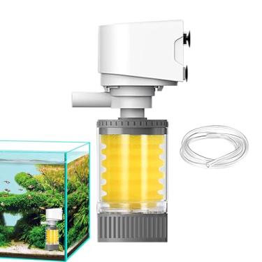 Imagem de Rrlihjgu Filtro Para Peixes - Interno de Aeração e Filtragem Para Tartarugas - Filtro Aerador para Aquário de Água Doce, Peixes Betta, Camarões, Água Salgada, Recife de Coral, Plantas Aquáticas, Algas