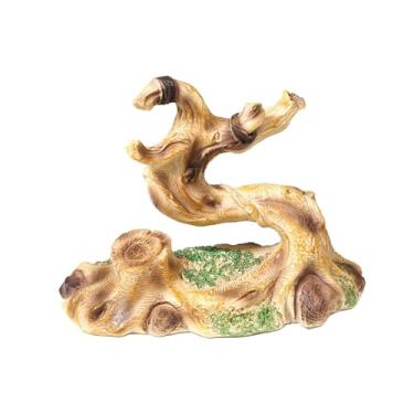Imagem de Gralara Decoração de tronco de escalada, galho, habitat, simulação de árvore, texturizado, aquário, ornamento, réptil, madeira de escalada para lagarto