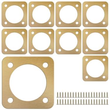 Imagem de 10 peças de protetor de casa de pássaros com portal de cobre abertura de 3,8 cm de metal à prova de ferrugem protetor de predador de casa de pássaro azul com parafuso protetor de buraco resistente