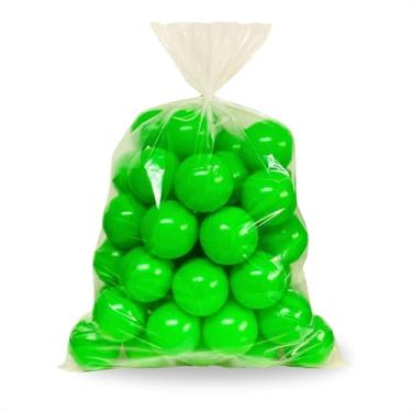 Imagem de Kit Com 50 Unidades De Bolinha Para Piscina De Crianças Não Amassam Bolas Divertida Cor Vibrante (Verde)