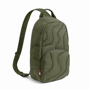 Imagem de tomtoc Mochila feminina Puffy Sling da moda 10L, bolsa tiracolo acolchoada para iPad de 11 polegadas, iPad Air M3/M2, iPad Pro M4/M2/M1, Nintendo Switch 2, bolsa de viagem leve