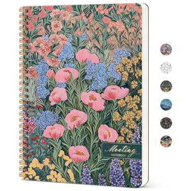 Imagem de Caderno de reuniões para organização do trabalho, caderno de minutos de reunião estética para o trabalho, organizador de agenda de projetos de eventos, perfeito para escritório e escola, negócios