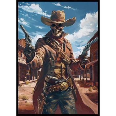 Imagem de MTG Card Sleeves 100CT (Skull Outlaw), Matte Art Card Sleeves, Matte Back & Clear Front, 66x92mm