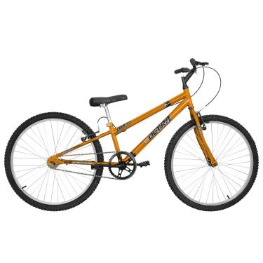 Imagem de Bicicleta de Passeio Ultra Bikes Esporte Chrome Line Rebaixada Aro 26 Reforçada Freio V-Brake Sem Marcha Laranja Orange