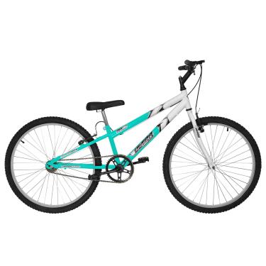 Imagem de Bicicleta de Passeio Ultra Bikes Esporte Bicolor Rebaixada Aro 26 Reforçada Freio V-Brake Sem Marcha Verde Anis/Branco