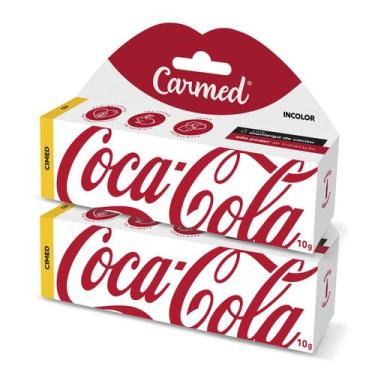Imagem de Kit 2 Und Hidratante Labial Carmed Coca-Cola Incolor 10g - Cimed