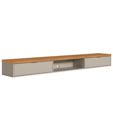 Imagem de Bancada Suspensa Rack para Sala 218cm Prime L06 Nature/Off White - Mpozenato