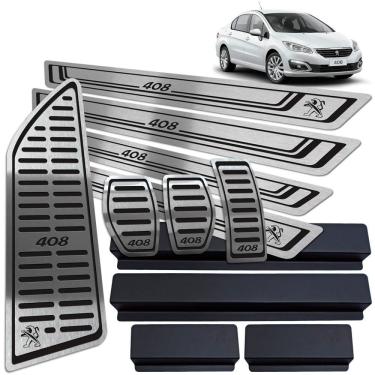 Imagem de Soleira Pedaleira Descanso Peugeot 408 11/19 Manual Preto BR