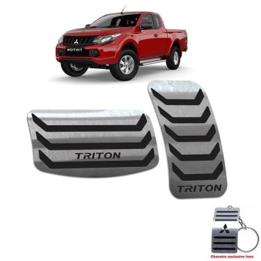 Imagem de Pedaleiras Mitsubishi L200 Triton 2018/2020 Automático Preto