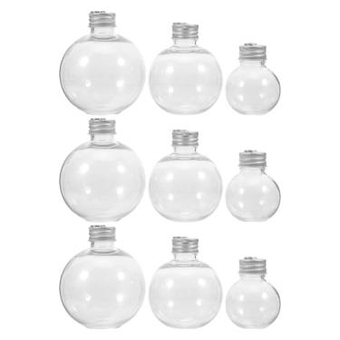 Imagem de Cabilock 6 bolas de enfeite preenchíveis de plástico transparente, enfeite de pendurar de Natal, garrafa de bebida, recipiente de doces, faça você mesmo, bola redonda para decoração de Natal, festa de
