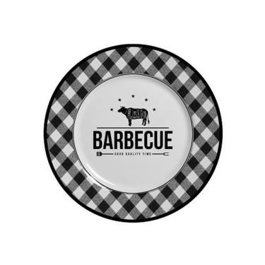 Imagem de Jogo de prato churrasco barbecue com 6 sobremesa b 1ªlinha
