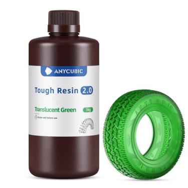 Imagem de Resina de impressora 3D ANYCUBIC Tough Resin 2.0 1 kg Tran-Green