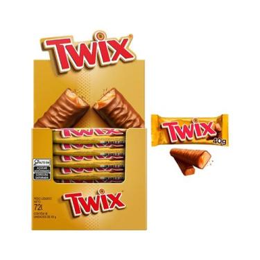 Imagem de Bombom Chocolate Twix Caramelo - Caixa 18 Unidades 40g