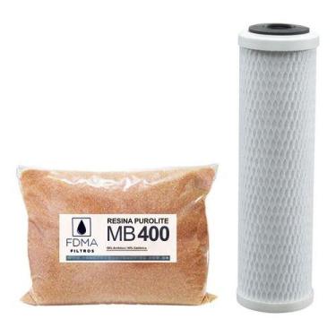 Imagem de Refil Resina Mista Mb400 400g + Carvão Block - Fdma Filtros
