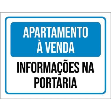 Imagem de Placa Apartamento Informações Portaria 36X46