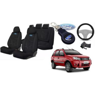 Imagem de 271Renovação:Capas Tecido EcoSport 06-13+Volante+Chaveiro - Aero Print