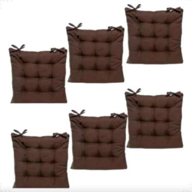 Imagem de Almofada Futon 40x40cm para Cadeira  Tecido Premium Cores - ZKS, Marro