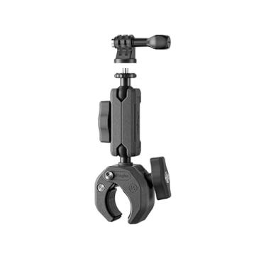 Imagem de aMagisn Suporte de câmera super braçadeira com cabeça esférica dupla de 360°, suporte de guidão de bicicleta/bicicleta/motocicleta para GoPro Max Hero 13 12 11 10 9 8 7, DJI Osmo 360 Action 5 Pro 4 3