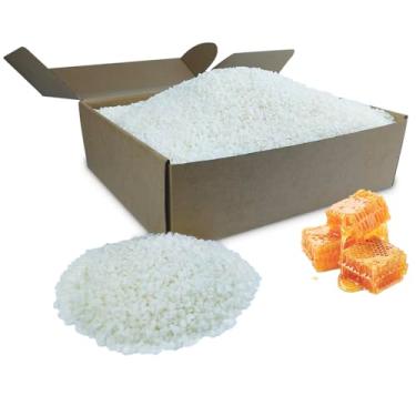 Imagem de TooGet 100 % Pellets de cera de abelha branca, grau cosmético natural, ideal para a produção de artesanato e velas - 10 lb
