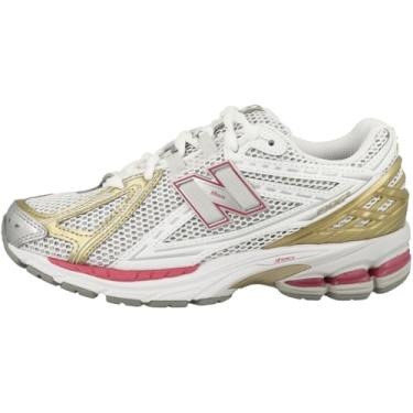 Imagem de New Balance Tênis masculino 1906, Prata metálico/Dragon Berry/branco, 6.5