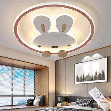 Imagem de Luminária de teto LED regulável para sala de estar, design moderno de desenho animado com controle remoto, luminária de teto ajustável, lâmpada de quarto, corredor, sala de jantar, bar, ilum