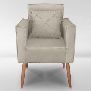 Imagem de Cadeira Poltrona Para Sala Quarto Confortável E Reforçada Minimalista 