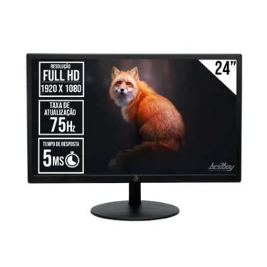 Imagem de Monitor  Brazilpc  24" Full HD, 75Hz, 5Ms, VGA/HDMI, Widescreen, Preto
