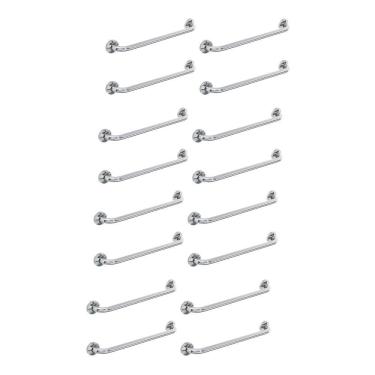 Imagem de Alça de Apoio Barra 80cm Inox Segurança Kit 16 Uni Idoso Cadeirante Deficiente Gestante Quarto Banheiro