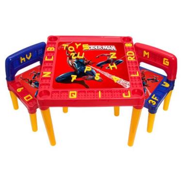 Imagem de Mesa Infantil Plástico Didática Divertida Homem Aranha - Tritec