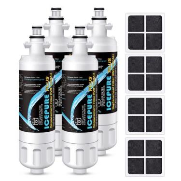 Imagem de Filtro de água e ar para geladeira ICEPURE PLUS 46-9690, pacote com 4