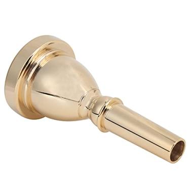 Imagem de RiToEasysports Bocal de Buzina de Tuba Baixo, Acessório de Instrumento Musical de Cobre à Prova de Desgaste de Longa Duração para Todos Os Jogadores (Ouro)