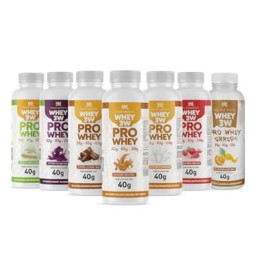 Imagem de Combo 7 Whey Protein 3w Nutra Gold 40g Mono Dose 32g Protein