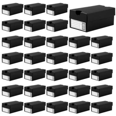 Imagem de Pacote com 36 mini caixas de tênis para lembrancinhas de festa, 12 x 6 x 5 cm, mini caixas de presente para doces, biscoitos, lanches, esportes, estojo de presente pequeno com etiqueta para casamento