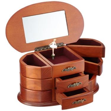 Imagem de MusicBox Kingdom Caixa de joias musical de madeira 16055, tocando "Bolero"