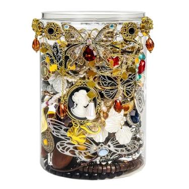 Imagem de SMUOBT Conjunto de jarras de joias misteriosas - Caixa de joias surpresa de 40 a 45 peças para mulheres (colar, brincos, anéis, pulseira, chaveiro, clipe de cabelo) - Presente de aniversário exclusivo