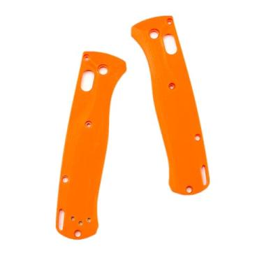 Imagem de 1 par de alças personalizadas G10 para canivete de bolso dobrável Bugout 535 de substituição para reparo de balança de reparo de remendos de peças (laranja)