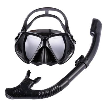 Imagem de Iwmabru - Máscara De Mergulho Profissional E Snorkel Semiseco Flutuação Respirador