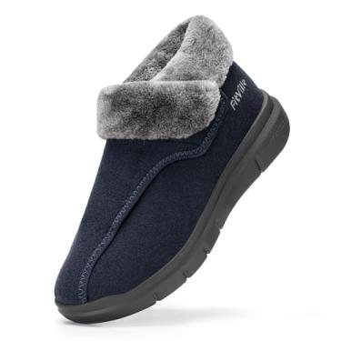Imagem de FitVille Botas de inverno para diabéticos extra largas sapatos homem quentes e saudáveis para inchadas, Azul e rosa:, 42 BR GG